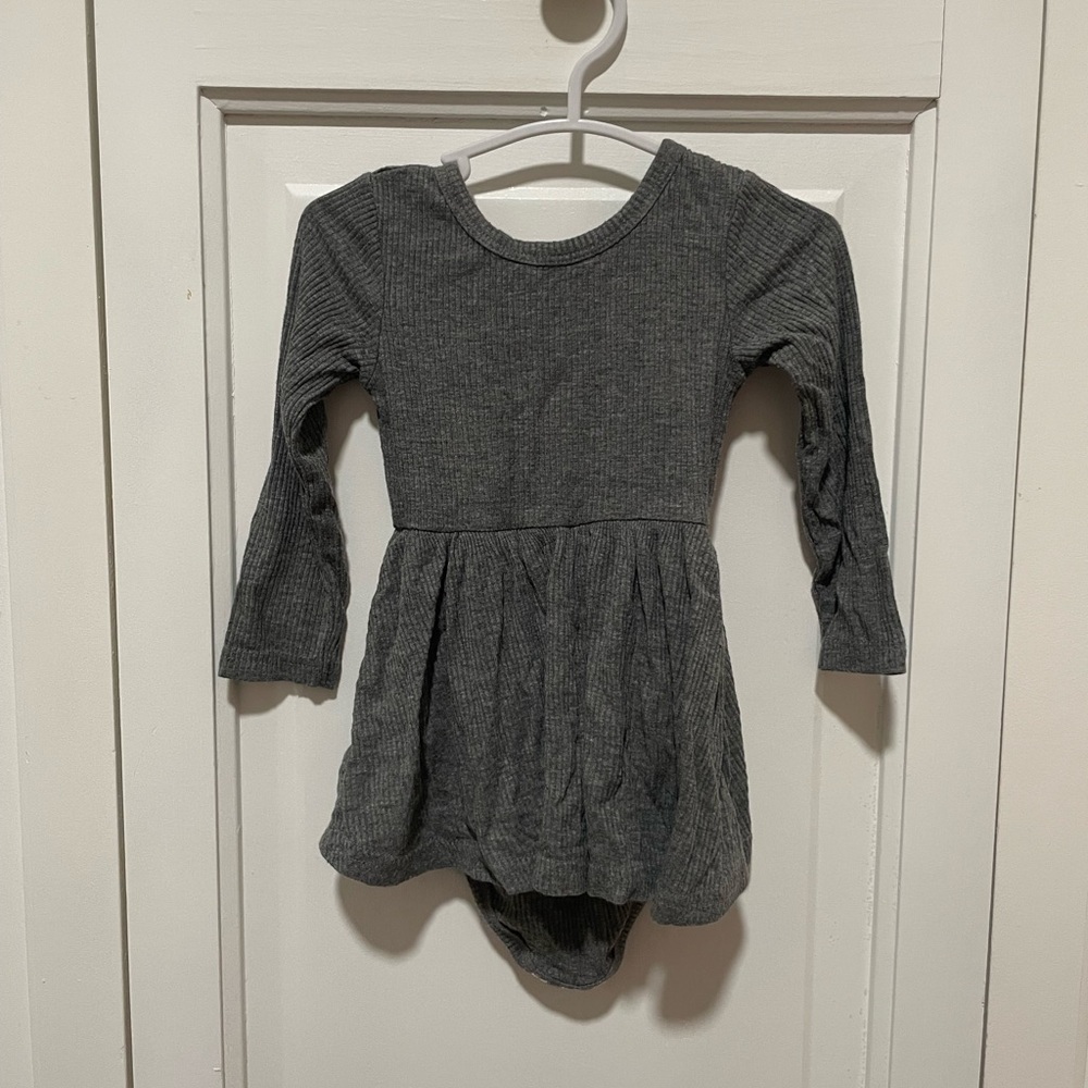 Little Sleepies Gray Ribbed Bodysuit